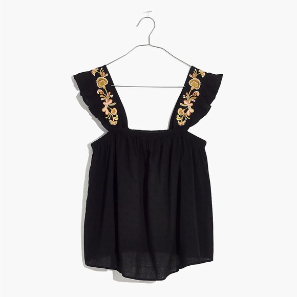 Embroidered-Strap Swing Top - Picture 4 of 7